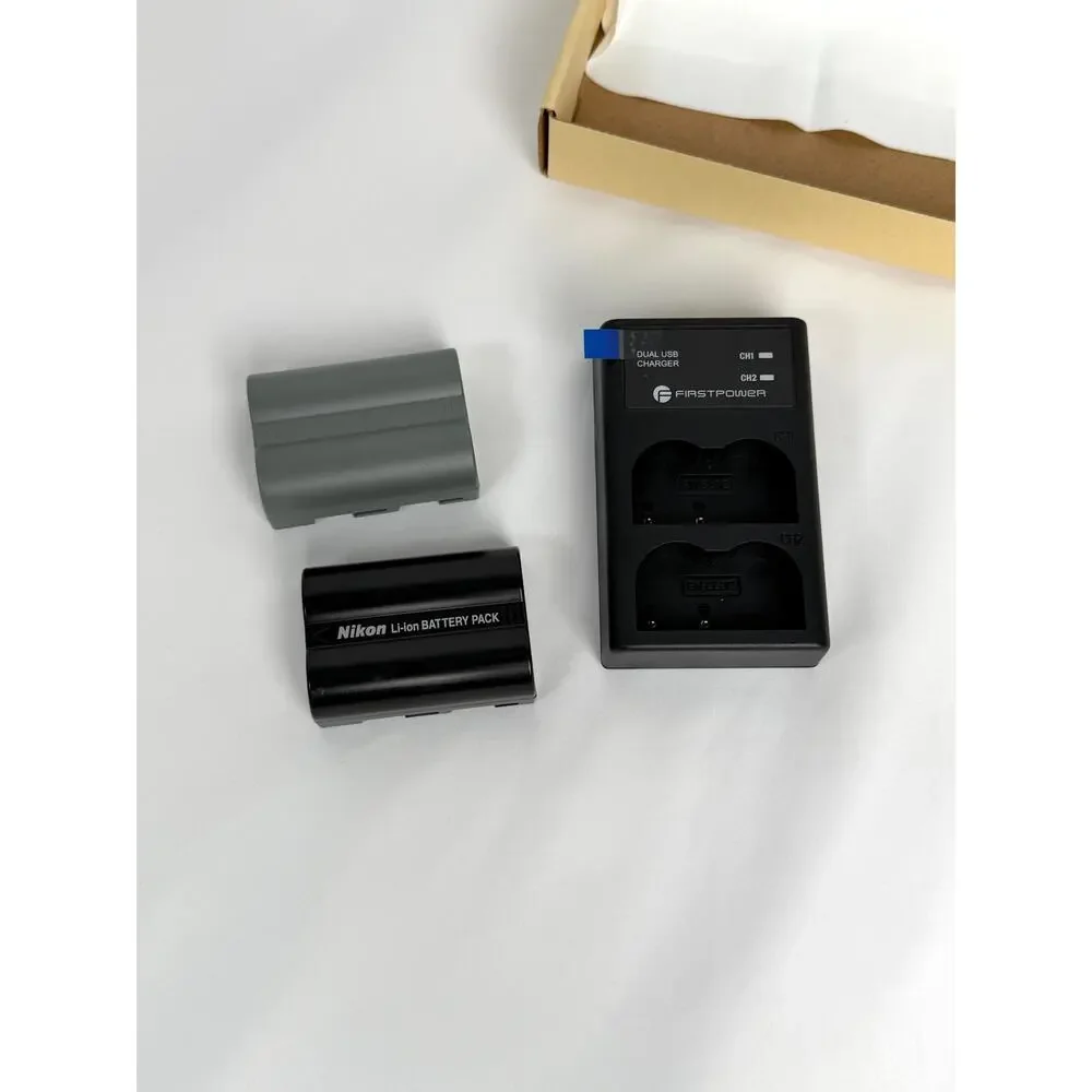 Nikon EN-EL3a Battery & FirstPower EN-EL3E Charger Kit USB Dual 2 Batteries